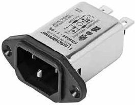 FN9244E-10-06, Filtered IEC Power Entry Module, IEC C14, General Purpose, 10 А, 250 В AC