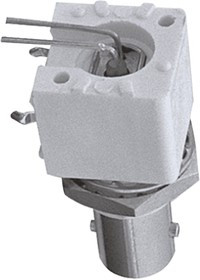 B6252H7-NPP3G-50, 50 Right Angle PCB Mount, BNC Connector, Bulkhead Fitting, jack