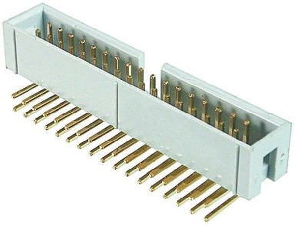 AWHW 20A-0202-T, AWHW Series Right Angle Through Hole PCB Header, 20 Contact(s), 2.54mm Pitch, 2 Row(s), Shrouded