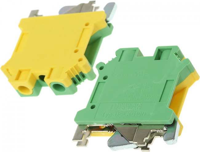 3003923, Клеммная колодка на DIN рейку, 2 вывод(-ов), 20 AWG, 6 AWG, 16 мм², Винт, 57 А