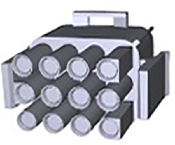 1-480708-0, Корпус разъема, Серия Universal MATE-N-LOK, Штекер, 12 вывод(-ов), 6.35 мм