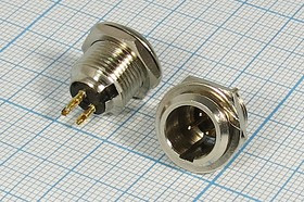 Разъем микрофонный miniXLR вилка, контакты 3P, монтаж на блок, B8.5, MC805-3P