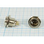 Разъем микрофонный miniXLR вилка, контакты 3P, монтаж на блок, B8.5, MC805-3P