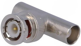 B9073D1-ND3G-50, РЧ/Коаксиальный адаптер, BNC, Штекер, BNC, Гнездо, Гнездо, Т-образный Переходник, 50 Ом