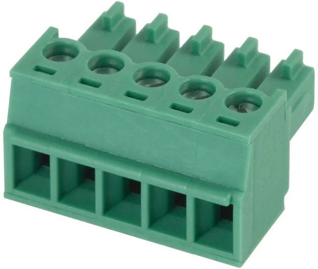 1803604, Pluggable Terminal Blocks 5 Pos 3.81mm pitch Plug 28-16 AWG Screw