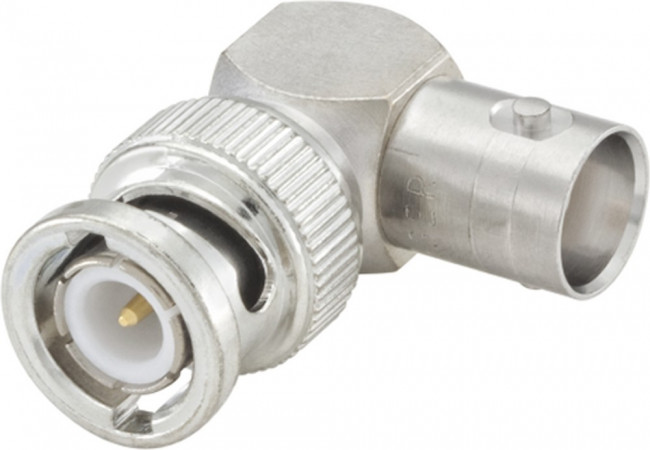 51S201-K00N5, RF Adapters - In Series BNC Plug to BNC Jack Right Angle Adapter