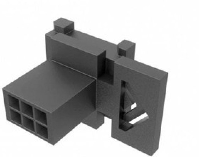 10160855-06GLF, Headers &amp; Wire Housings MinitekPwr 3.0Dual Row Plug 6 POSBlack
