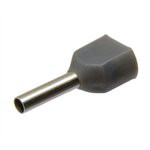 НШВИ(2) 0.75-8, Наконечник штыревой втулочный изолированный серый 2х0.75мм²