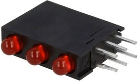 L-934SA/3ID, Светодиодный модуль 3LEDх3мм/красный матовый/625нм/8-20мКд/60°