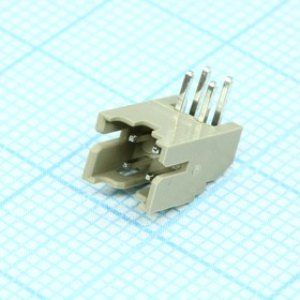 L-KLS1-XA1-2.00-04-R, 2 мм вилка на плату угловая, двухрядная / MDW-04MR (L-KLS1-XA1-2.00-04-R)