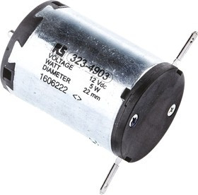 110124, Brushed DC Motor, 5 W, 18 V dc, 6.25 mNm, 9970 rpm, 2mm Shaft Diameter