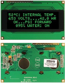 NHD-0420DZW-AG5, OLED Displays &amp; Accessories OLED 4x20 Green 98.0 x 60.0 x 10.0