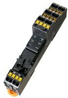 Цоколь SRU08-S, 10A(300V), пружинный зажим, черный, на рейку DIN35, для RFT2CO, 46.52, G2R-2, KRI2 Цоколь SRU08-S, 10A(300V), пружинный зажим, черный, на рейку DIN35, для RFT2CO, 46.52, G2R-2, KRI2