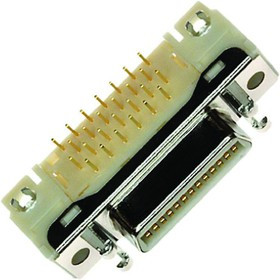 10226-55G3PC, Conn Mini D Ribbon RCP 26 POS 1.27mm Solder RA Thru-Hole 26 Terminal 1 Port