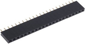 DS1023-1X22S21, (PBS-22), гнёзда в плату однорядные, шаг 2.54 мм