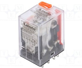 HR604CA230, Реле: электромагнитное, 4PDT, Uобмотки: 230ВAC, 5A/250ВAC, 5А, 40г