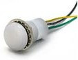 657-1435-303F, LED Panel Mount Indicators PMI FLAT G/Y 10-30VDC