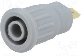 SEB4-F-28, Гнездо, "банан" 4мм, 24А, Отв -12,2мм, желтый, Монтаж винтами