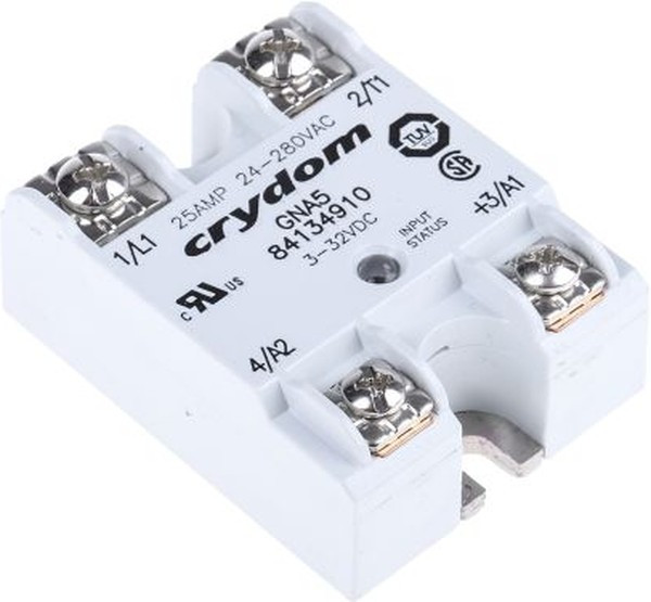 84134910, 8413 Series Solid State Relay, 25 A rms Load, Panel Mount, 280 V ac Load, 32 V dc Control 84134910, 8413 Series Solid State Relay, 25 A rms Load, Panel Mount, 280 V ac Load, 32 V dc Control
