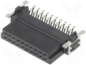 ESMCF20SGRSMTT, Разъем: плата-плата, "мама", PIN: 20, 1,27мм, -55-125°C, термопласт