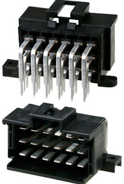 9-966140-1, Прямоугольный разъем питания, 18 контакт(-ов), Серия Junior Power Timer, Монтаж на Печатную Плату