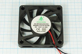 Вентилятор постоянного тока 24 Вольта, подшипник скольжения, 3500 об/мин,ВН015 вент 60x60x10\ 24В\0,