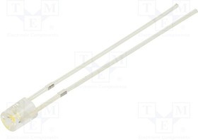 OSM5DK3FE1B-12V, LED; 3mm; white warm; 500?750mcd; 140°; Front: recessed; 12V; 225mW