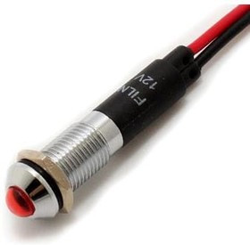 FL1M-8SW-1-R24V, LED Panel Mount Indicators LED RED 8MM NUT 24VAC/DC