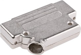 D45ZK37-K, MHD45ZK Series Zinc Angled D Sub Backshell, 37 Way, Strain Relief