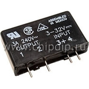 MP240D3, Реле твердотельное, постоянного тока, Uупр 3-32ВDC,Iнагр. 3A,Uзагр 280В