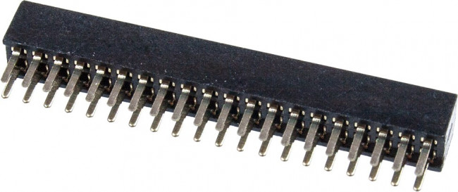 PBD1.27-40, гнездо на плату шаг 1.27мм 2x20 прямое расстояние между рядами 1.27мм (115-D-40G) PBD1.27-40, гнездо на плату шаг 1.27мм 2x20 прямое расстояние между рядами 1.27мм (115-D-40G)