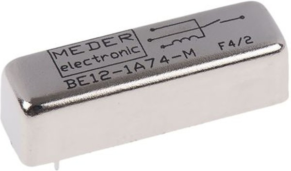 BE12-1A74-M, PCB Mount Reed Relay, 12V dc Coil, SPST, 200V dc Max, 1 A Max, 2145 BE12-1A74-M, PCB Mount Reed Relay, 12V dc Coil, SPST, 200V dc Max, 1 A Max, 2145