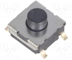 B3FS-1010, Микропереключатель TACT, SPST-NO, Пол: 2, 0,05A/24ВDC, SMT, нет
