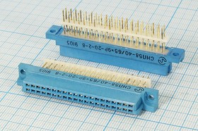 Прямоугольная соединительная розетка, шаг P2.5мм, 40гнёзд, полный,[2x20, A+B=2x20=40HP, пластиковый; №14136 гн ПрС\P2,5\40HP\ пл\\СНП58-40/6
