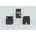 Зуммер магнитоэлектрический с генератором, размер 13x13x9, напряжение 5В, частота 2.3кГц, контакты 2