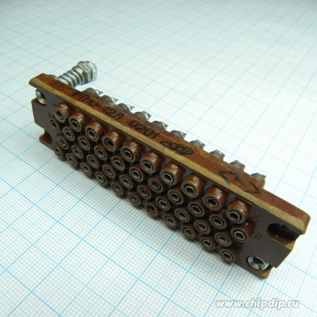 РП10-42 Л розетка, Соединитель низкочастотный, прямоугольный, внутреннего монтажа, год 2023