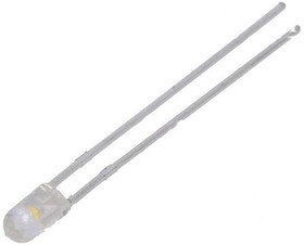 LL-304WC2J-W6-3PD, LED; 3mm; white warm; 5000?8500mcd; 30°; Front: convex; 2.6?3.6V