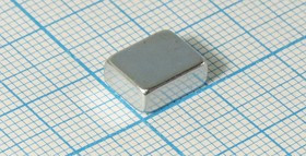 Магнит 10,0x 8,0x 4, параллелепипед, Ni, N35