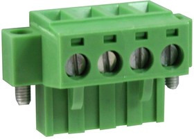 CTBP9208/4FL, Съемная клеммная колодка, 5.08 мм, 4 вывод(-ов), 28AWG до 14AWG, 1.6 мм², Винт, 20 А