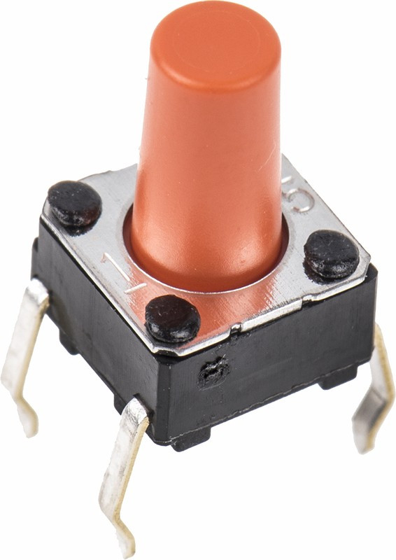 B3F-1075, Микропереключатель TACT, SPST-NO, Пол: 2, 0,05A/24ВDC, THT, нет