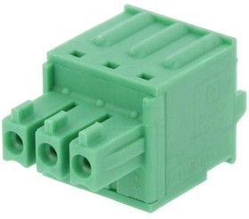 FK-MCP 1,5/ 3-ST-3,81, Разъемный клеммник, 3,81мм, Кол-во полюс: 3, прямой, вилка, "мама"