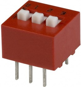 78B03ST, DIP Switches / SIP Switches DIP Switch SPST 3 Pos Tape Seal