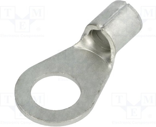 BM 02437, Наконечник: кольцевой, M8, 10мм2, обжим, на провод, луженые, медь