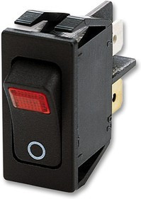 1555.3102, Клавишный переключатель, Выкл.-Вкл., DPST, С Подсветкой, Панель, Черный, Серия 1550 1555.3102, Клавишный переключатель, Выкл.-Вкл., DPST, С Подсветкой, Панель, Черный, Серия 1550