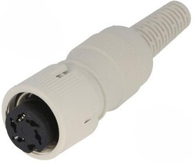 MAK5100, Вилка, DIN, "мама", PIN: 5, Конф: 240°, прямой, на провод, пайка