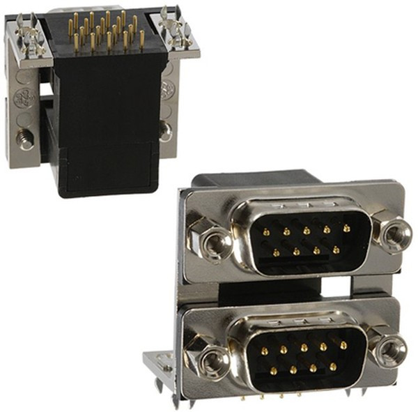 189-009-613R491, D-Sub Dualport Connectors RA 9POS ML/ML 5A