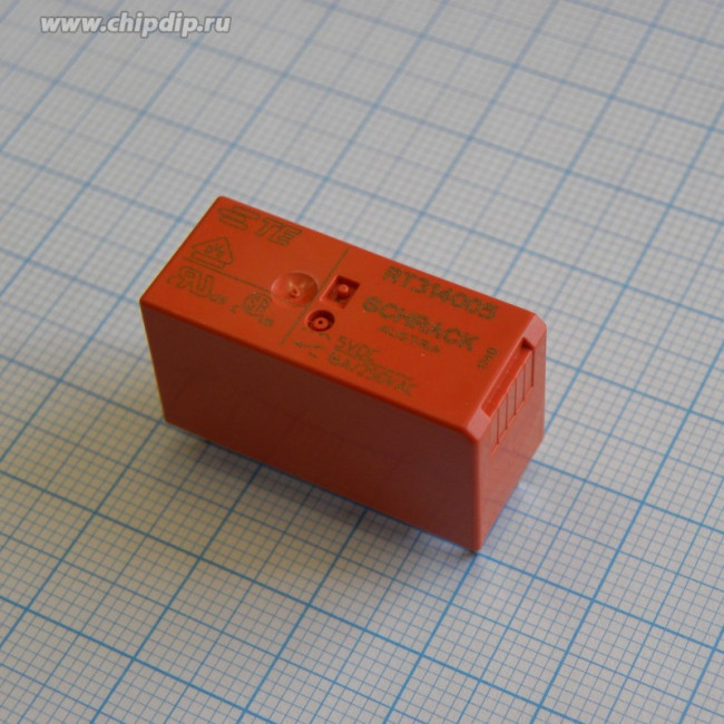 9-1393239-1 (RT314005), Реле 1 переключ. 5VDC, 16A/250VAC SPDT