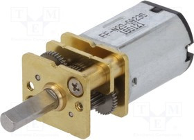 DF-FIT0579, Двигатель DC, с редуктором, 6ВDC, 61мА, Ось D профиль, 50об./мин.