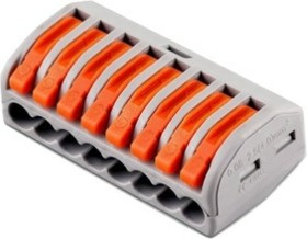 Cтроительно-монтажные клеммы 8-проводные LD222-418, 25шт. в упак., 32399