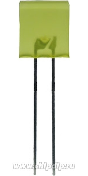 L-153YDT, 2.5 V Yellow LED Rectangular Through Hole, L-153YDT